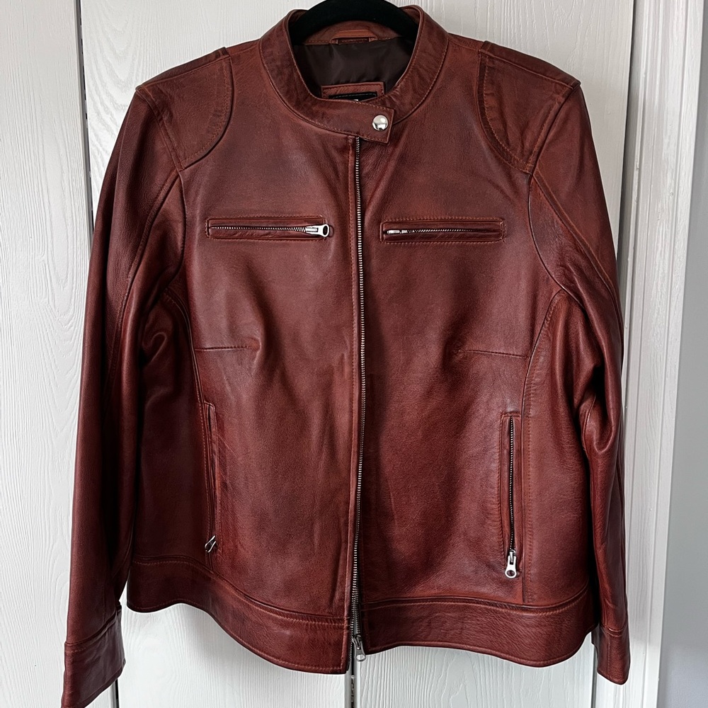 Blingsoul Brown Leather Jacket Women - Cafe Racer/ Moro Style (real leather)